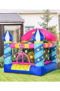 Outsunny Bounce Castle Inflatable Trampoline Star Design - Blue